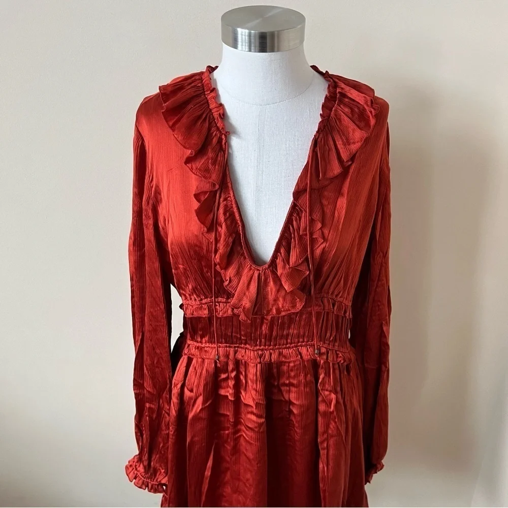 Ulla Johnson Callista silk ruffle dress 17493